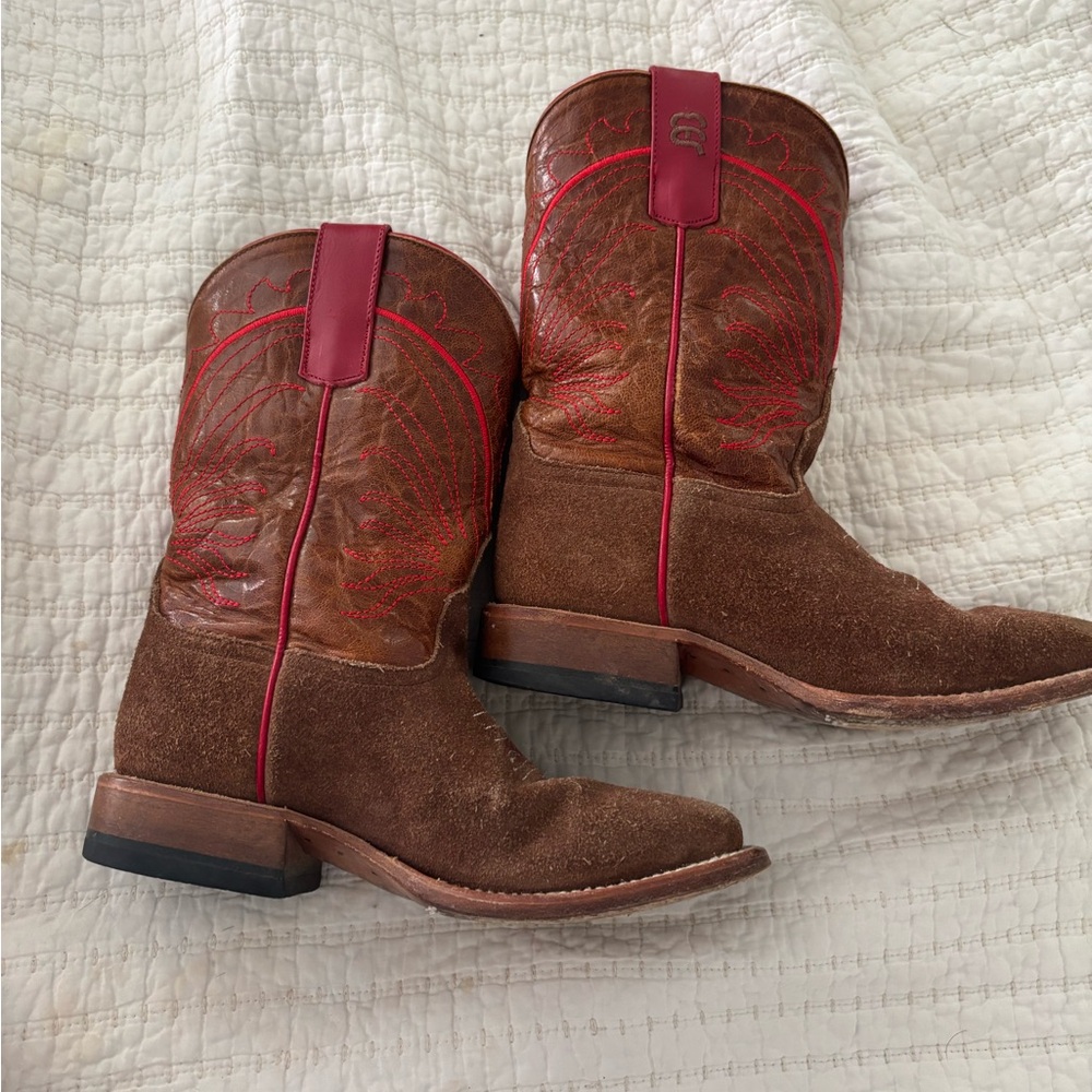 Anderson Bean Brown and Red Kids Boots